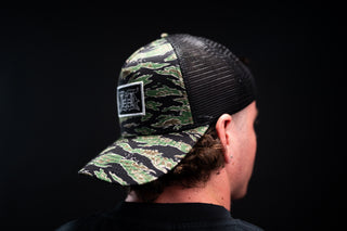 Trenches V.1 | 5 Panel Mesh Hat (Tiger Camo Black)